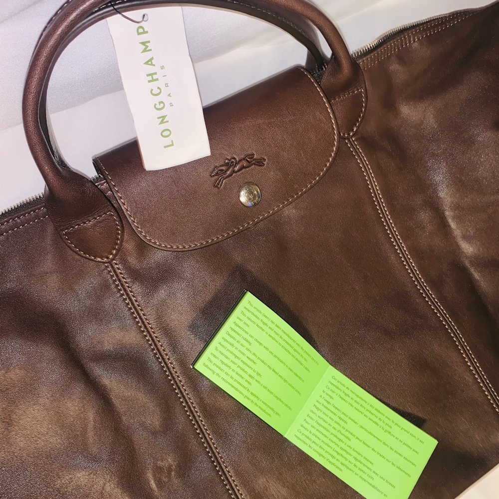 New Longchamp Le Pliage Cuir Handbag Medium